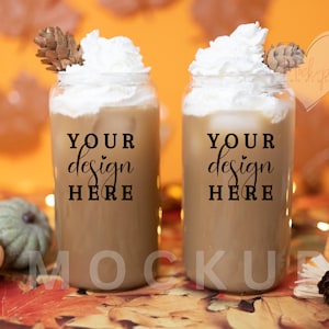 16oz Glass Can Fall Mockup, Blank Glass Mockup, Fall Libbey Glass Mockup, 16oz Glass Beer Mockup, Fall Mockup, Glass Mockup, Libbey Mockup