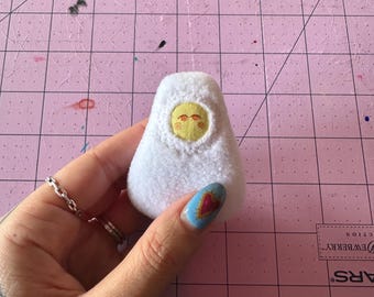 Eggy Support Bean Handmade Fidget Toy Anxiety Relief Gift for Girls Gift for Boys Quiet Fidget Toy Weighted Sensory Doll