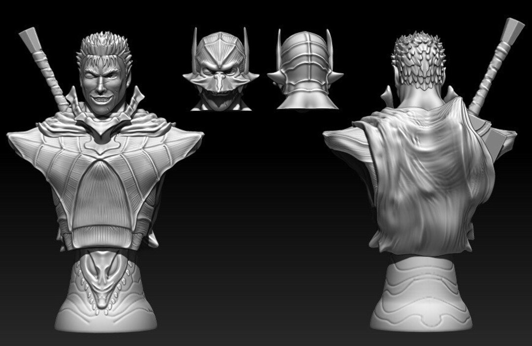 Guts Berserk Bust STL 3d Print Etsy