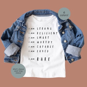 I am Rare Toddlers Kids Shirt, Rare Disease Shirt, Toddlers Kids Rare Disease Awareness Tee Short Sleeve Long Sleeve 2T 3T 4T 5T
