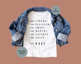 Camiseta para niños pequeños con el mensaje "Soy una enfermedad rara", camiseta de concientización sobre enfermedades raras para niños pequeños, manga corta, manga larga, 2T, 3T, 4T y 5T