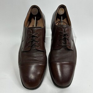Bruno Magli Mens Dark Brown Leather Cap Toe Oxford Shoes Made in Italy 4388 9.5 image 3