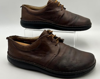 Footprints Birkenstock Lace Up Shoes Mens 43 Brown Leather Comfort Gorpcore