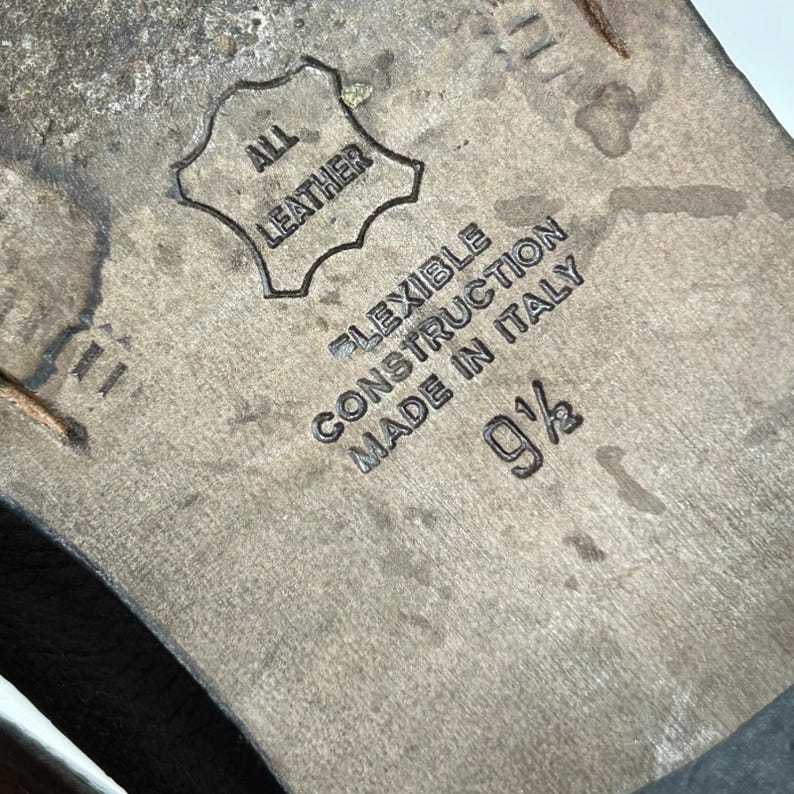 Bruno Magli Mens Dark Brown Leather Cap Toe Oxford Shoes Made in Italy 4388 9.5 image 8