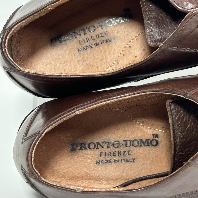 Bruno Magli Mens Dark Brown Leather Cap Toe Oxford Shoes Made in Italy 4388 9.5 image 9