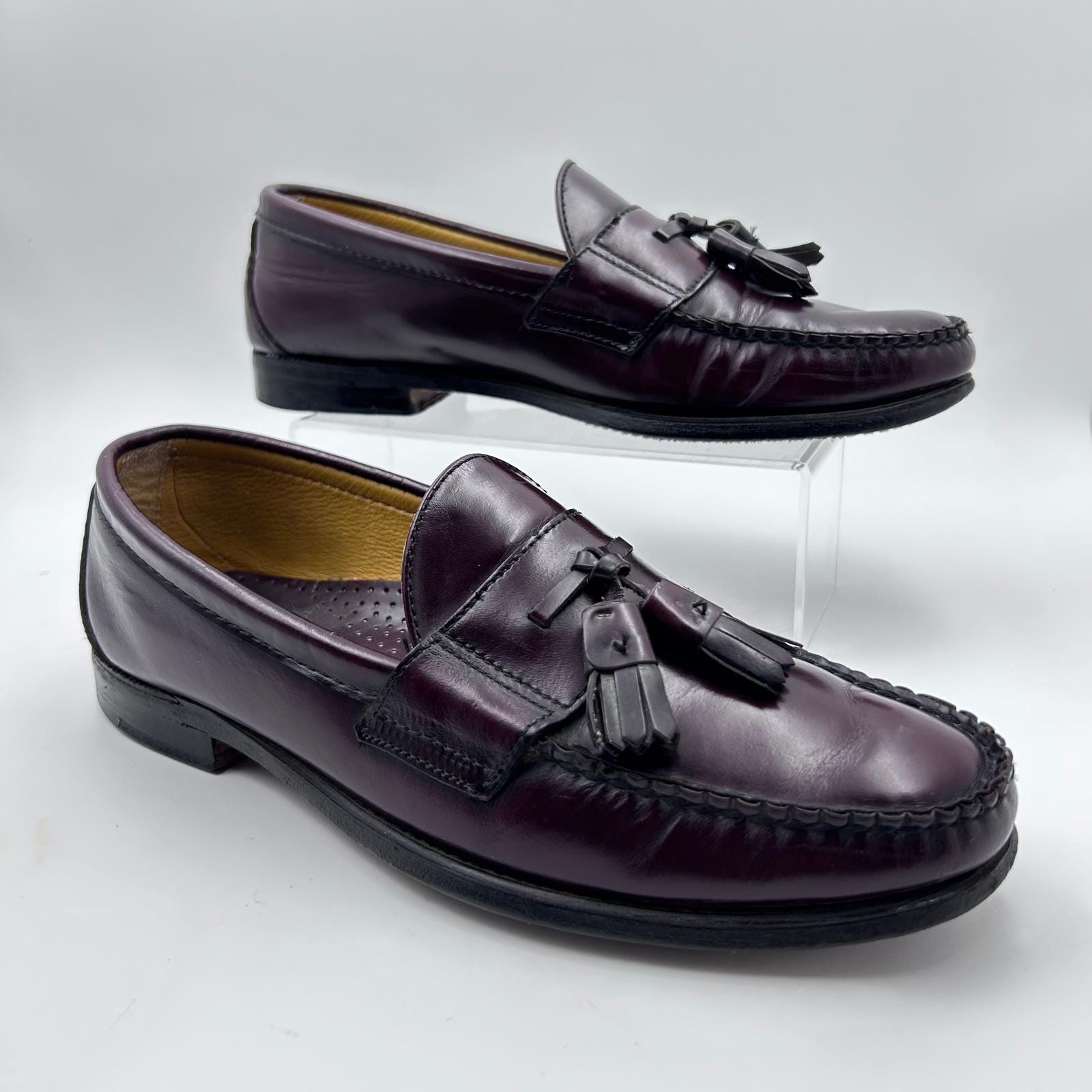 Sebago Tassel Loafers Mens 11 D Burgundy Leather Handsewn USA Preppy Classic $_57.JPG?set_id=880000500F main image 3
