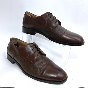 Bruno Magli Mens Dark Brown Leather Cap Toe Oxford Shoes Made in Italy 4388 9.5 image 1