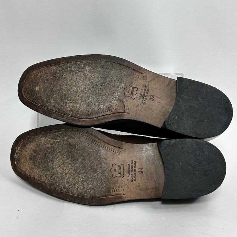 Bruno Magli Mens Dark Brown Leather Cap Toe Oxford Shoes Made in Italy 4388 9.5 image 7