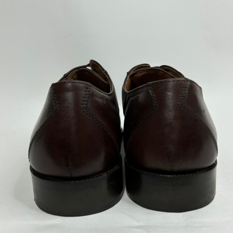 Bruno Magli Mens Dark Brown Leather Cap Toe Oxford Shoes Made in Italy 4388 9.5 image 5