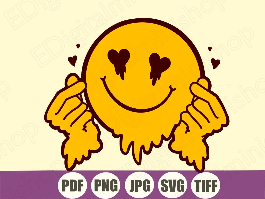 Heart Eyes Smiley Valentine's Day Svg Svg for Cups, Shirt, Pillow, Etc