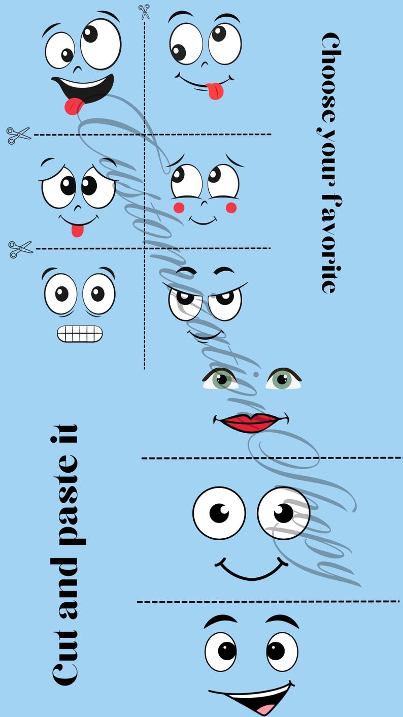 Emotions Cut and Paste Activity Pack 12 Fun Educational Pages for ...