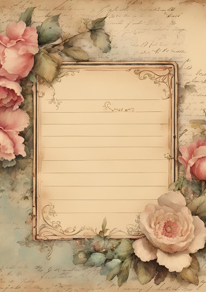 Printable Vintage Letter for Junk Journaling and Antique Paper Projects ...