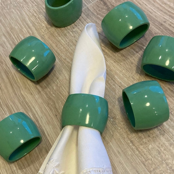 Teal Napkin Rings Etsy