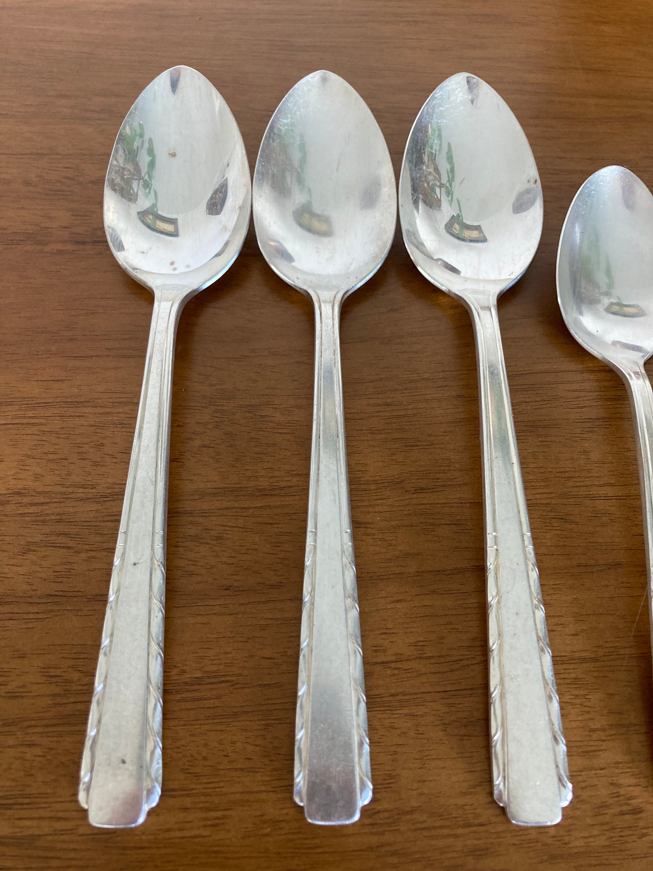 Vintage Hotel Plate Silver Spoons Vintage by Oneida, Tablespoons and