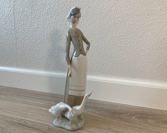 Vintage Lladro Girl with Geese Porcelain Figurine #1035, Made in Spain