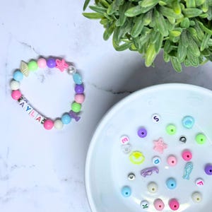 diy friendship bracelet kit | girl birthday party favor | custom letter bracelets | jewelry making kit | make your own bracelet | girl party