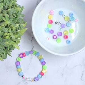 diy friendship bracelet kit | girl birthday party favor | custom letter bracelets | jewelry making kit | make your own bracelet | girl party