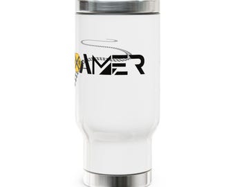 Stainless Steel Travel Mug with Handle, 14oz