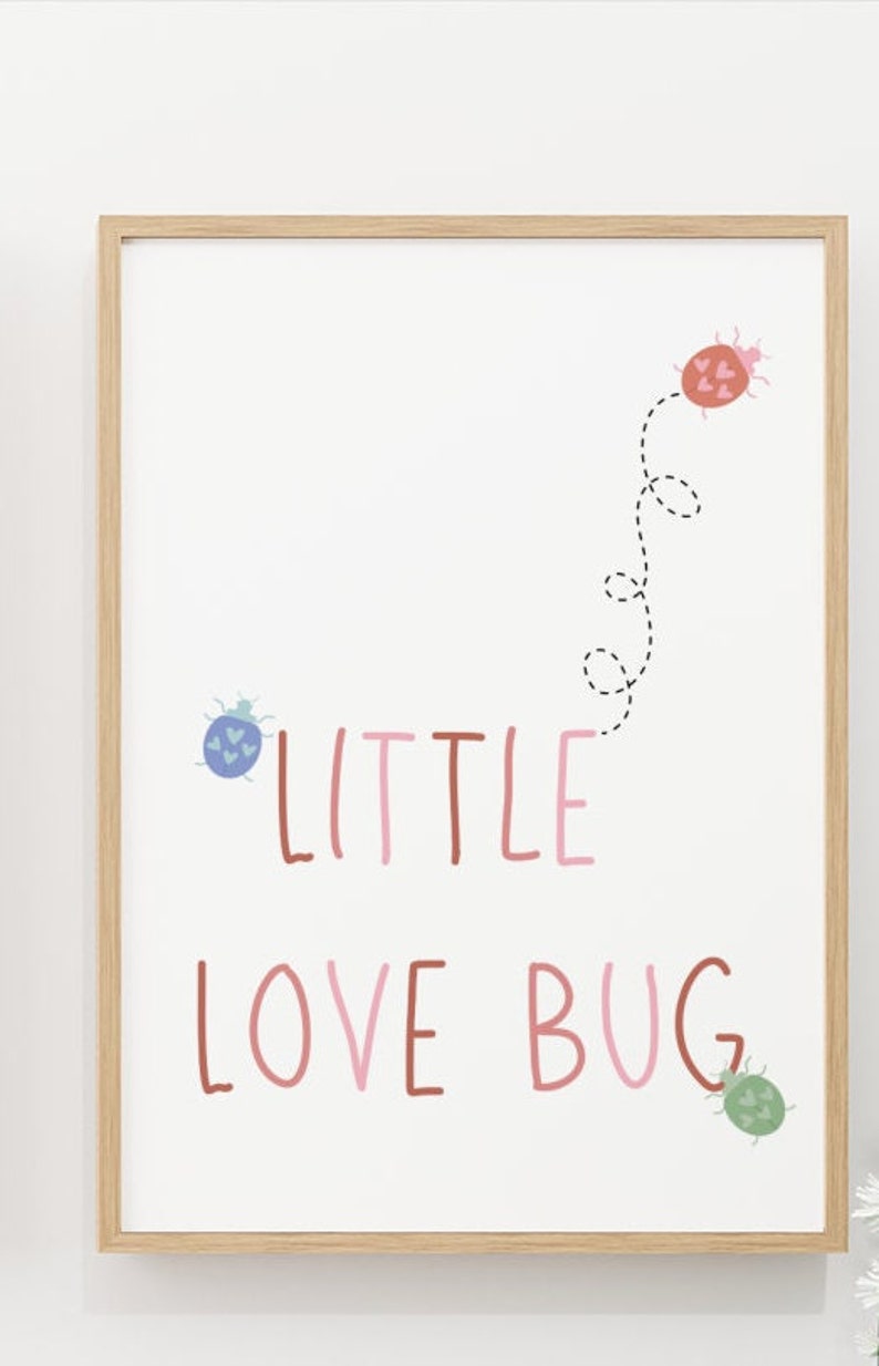 Love Bug Theme Playroom Posters Alphabet Numbers Let's Play Love Bug ...