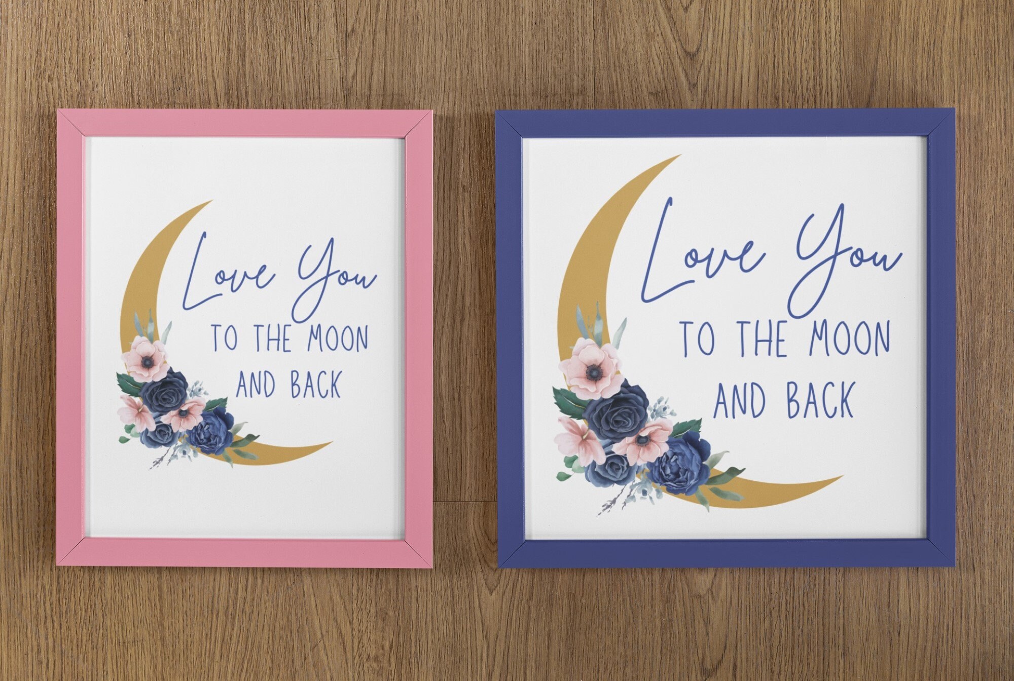 Love You to the Moon and Back Printable Gift Wall Art Nursery Art Quote ...