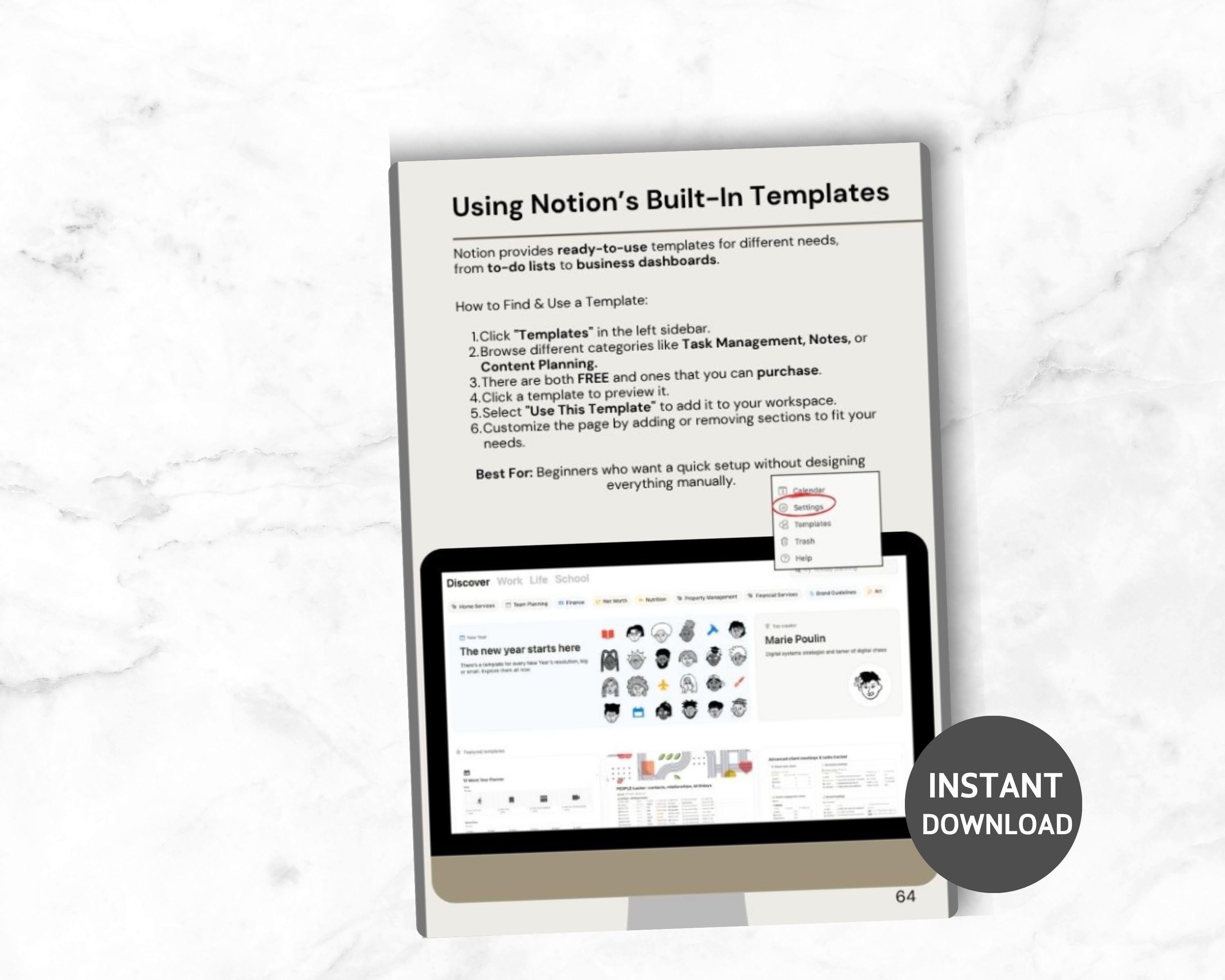 Notion Guide for Beginners: Instant Download - Etsy