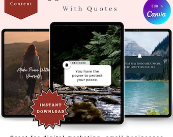 95 Nature Reels with Quotes, Instagram Reels for faceless marketing, coaches and content creators