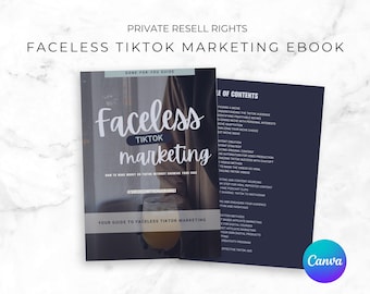 Faceless Marketing for Tiktok Guide, content creators and digital marketing