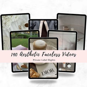 Faceless Aesthetic Reels, Content for Instagram TikTok, PLR MRR Resell Rights