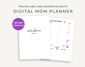 Digital Mom Planner, Life Planner für vielbeschäftigte Mütter, Haushaltsorganizer