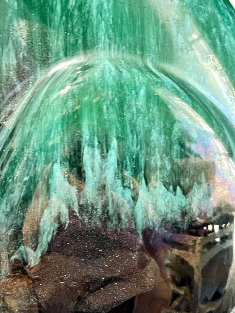 Large Blue Mountain Pottery Siamese Cat Statue Standing Kitty Green