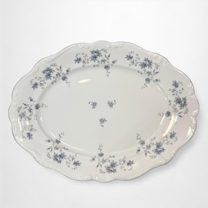Vintage Johann Haviland Blue Garland Large Oval Platter 15&quot; | Made in Bavaria Germany | Serving Plate Dish | Immaculate