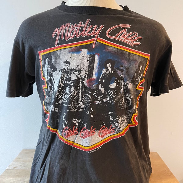 1987 Mötley Crüe Girls Girls Girls Vintage T-Shirt