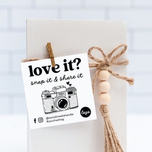 Snap and Share Card Template, Social Media Card Template, DIY Follow Us On Social Media, Like & Connect With Us Template, Canva