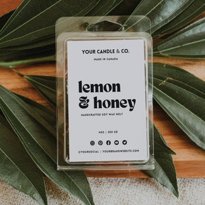 Modern Editable Wax Melt Label Template, DIY Minimal Wax Tart Label, Customizable Pre Designed Wax Label, Canva Instant Download Label