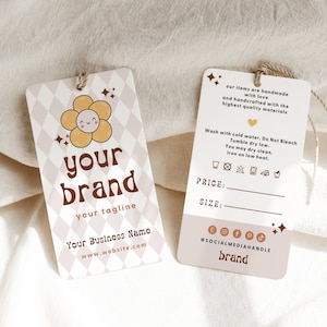Editable Price Tag Template, Product Tags, Minimalist Product Tag, Custom Clothing Hang Tag, Business Hang Tag, Boutique Tag Canva Template