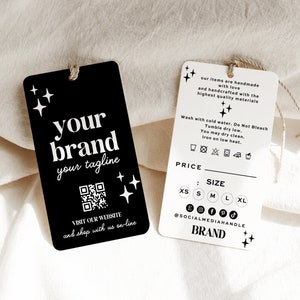 Editable Price Tag Template, Product Tags, Minimalist Product Tag, Custom Clothing Hang Tag, Business Hang Tag, Boutique Tag Canva Template