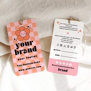 Editable Price Tag Template, Product Tags, Minimalist Product Tag, Custom Clothing Hang Tag, Business Hang Tag, Boutique Tag Canva Template