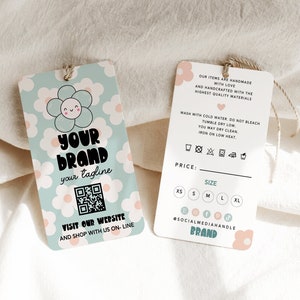 Editable Hanging Tags Template, Editable Price Tag Label, Printable Fashion Label Template, Boutique Swing Tags, Clothing Tag Label Canva