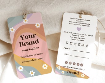 Editable Price Tag Template, Product Tags, Minimalist Product Tag, Custom Clothing Hang Tag, Business Hang Tag, Boutique Tag Canva Template