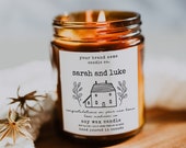 New Home Candle Label Template, Modern Candle Label Design, Custom Product Label Template Editable in Canva, Personalised Candle Labels