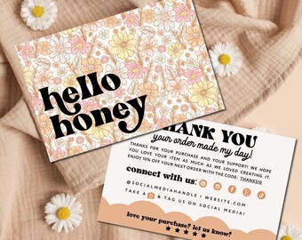 Floral Thank You Card Canva Template, Appreciation Note, Printable Gratitude Stationery, Spring Flower Design, DIY Personalized Message