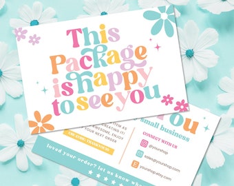 Editable Order Package Insert Thank You for Your Order Card Template Canva, Printable Order Card - MOD