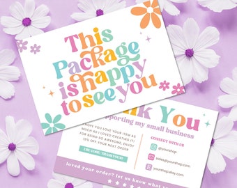 Thank You for Your Order Card Canva Template, Printable Order Card, Editable Order Package Insert - MOD
