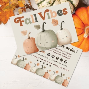 Cute Pumpkin Thank You Card Canva Template, Editable Fall Season Card Design, Printable Thank You Card, DIY Autumn Theme Card