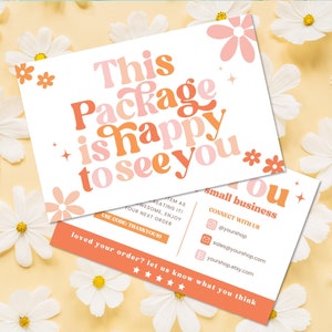 Thank You for Your Order Card Canva Template, Printable Order Card, Editable Order Package Insert - MOD
