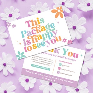 Thank You for Your Order Card Canva Template, Printable Order Card, Editable Order Package Insert - MOD