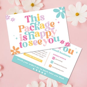 Editable Thank You Card Template, Canva Order Insert for Small Business, Printable Packaging Card, Custom Thank You Note, Order Thank YouMOD