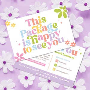 Editable Order Package Insert Thank You for Your Order Card Template Canva, Printable Order Card - MOD