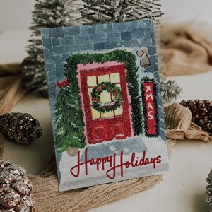 Holiday Business Thank You Card, Christmas Printable Thanks For Your Purchase, DIY Small Business Christmas Tree Package Insert Canva Card