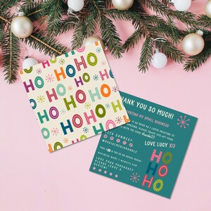Retro Christmas Business Thank You Card Template Canva, Holiday Printable Thanks For Your Purchase, DIY Christmas Business Package Insert